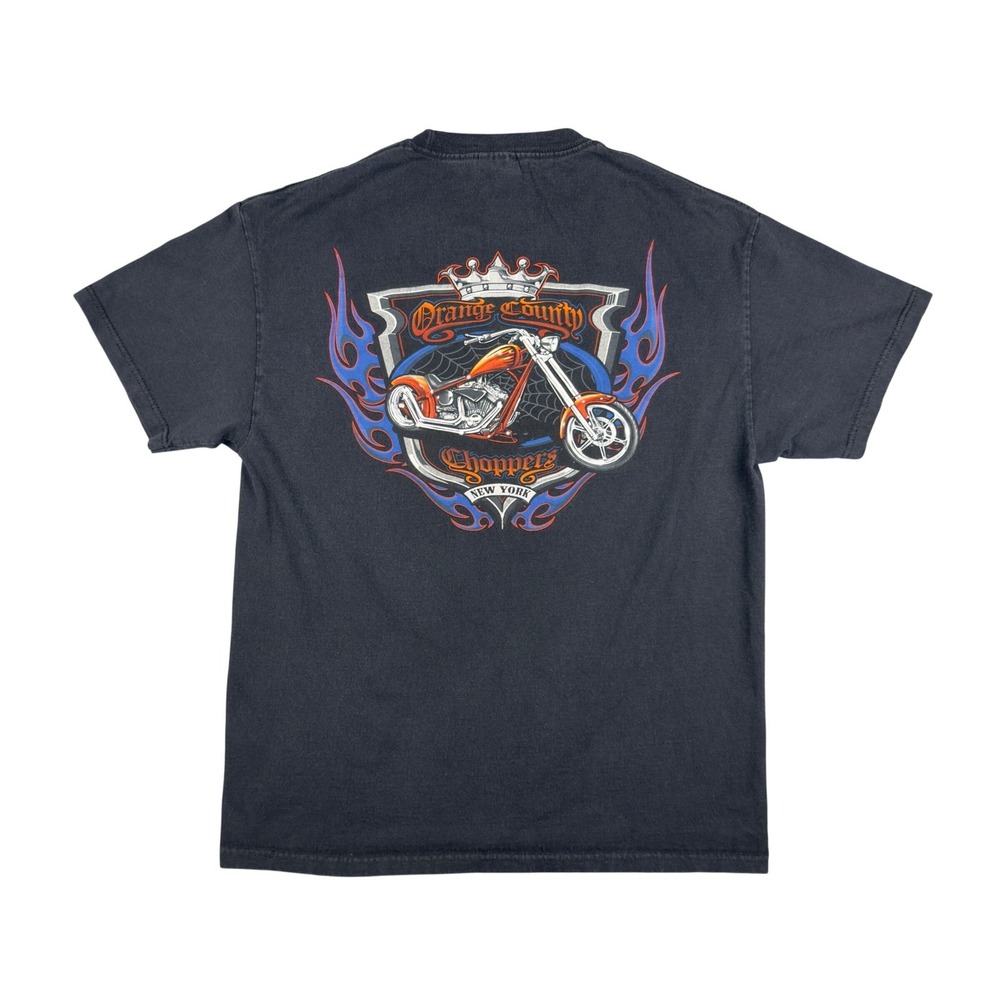 Vtg Y2K Orange County Choppers OCC T-Shirt Men's L Fits M/L Black Biker Tee